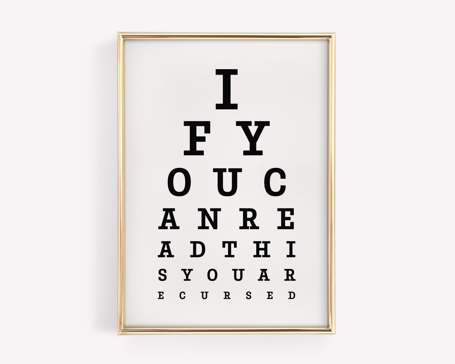 You Are Cursed Eye Chart