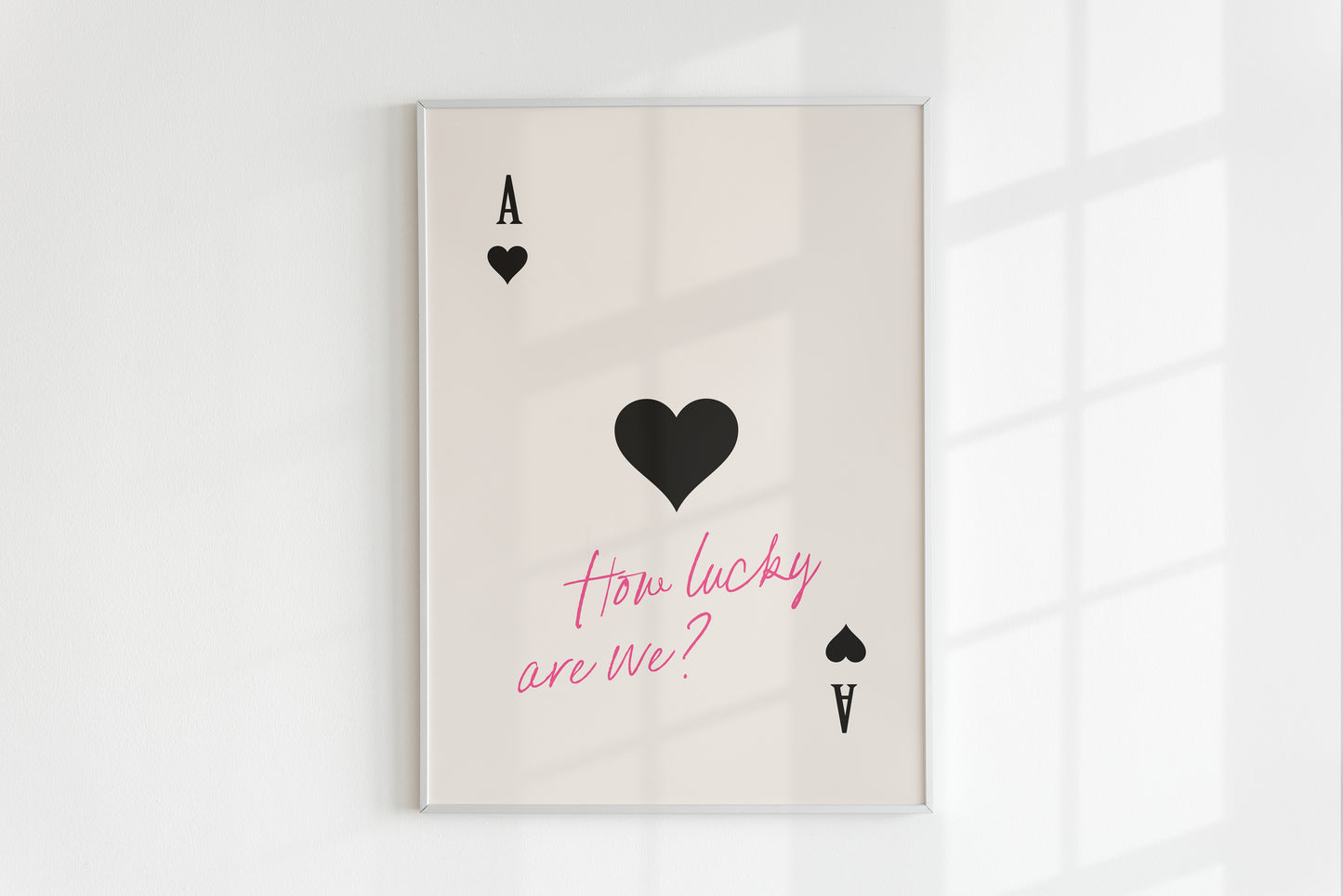 How Lucky Are We Pink Ace of Hearts