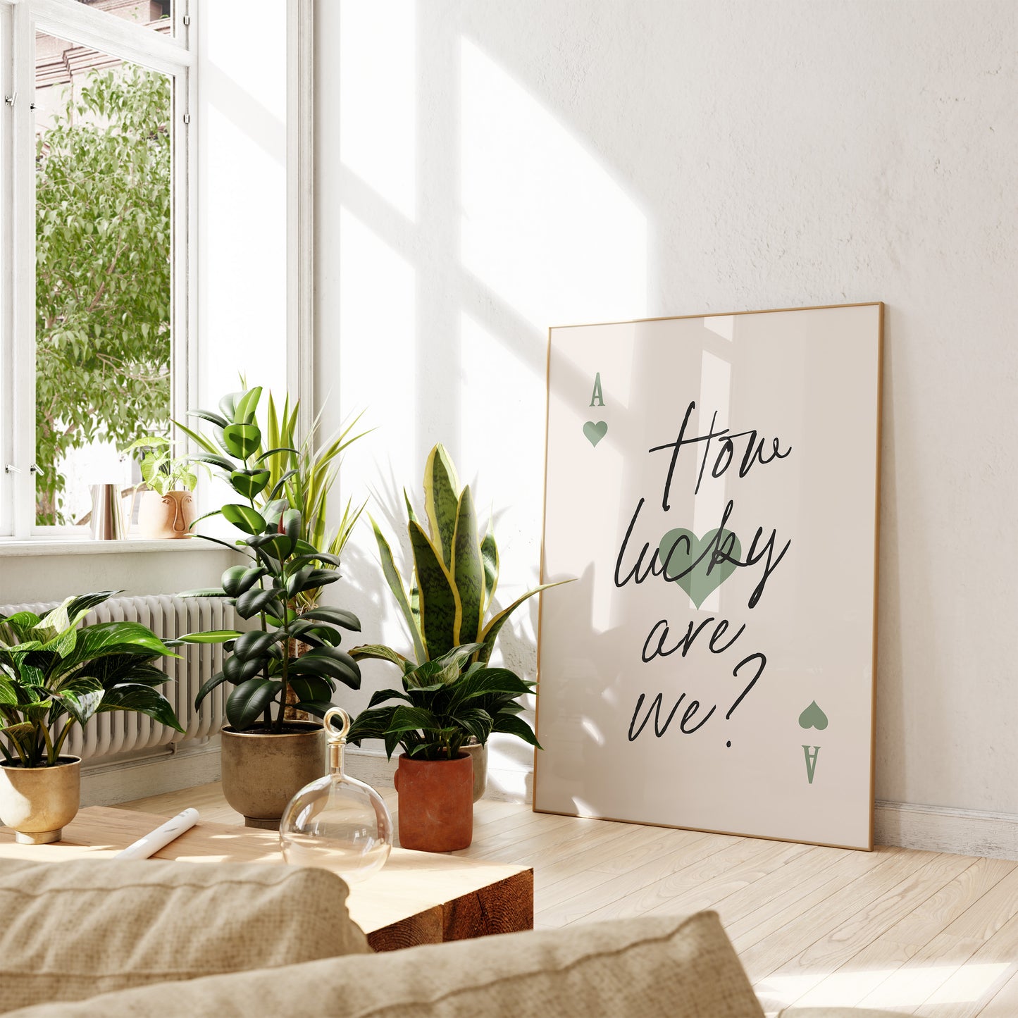 How Lucky Are We Sage Green Ace Card