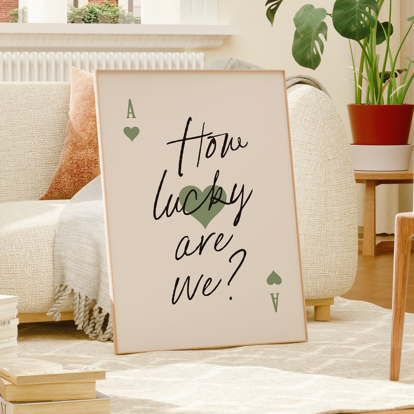 How Lucky Are We Sage Green Ace Card