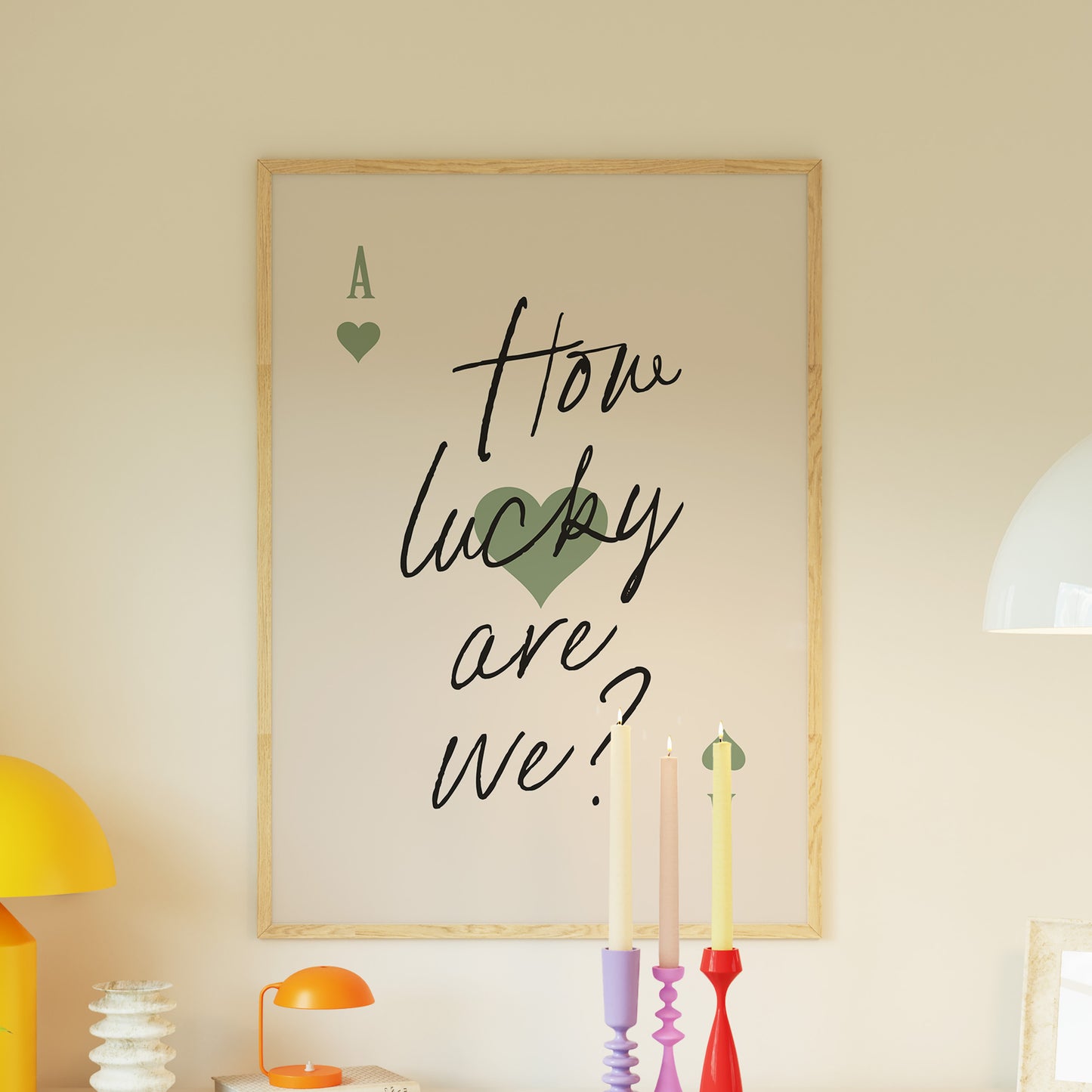 How Lucky Are We Sage Green Ace Card