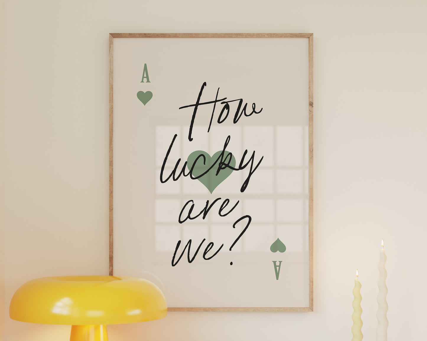How Lucky Are We Sage Green Ace Card