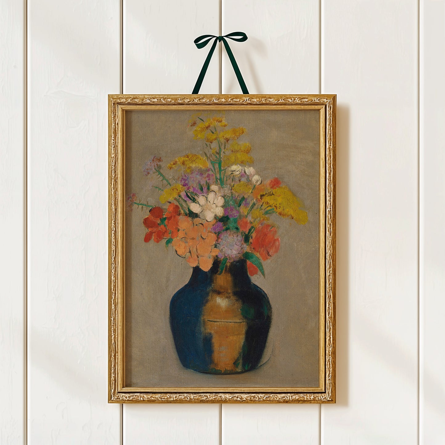 Flowers in Blue Vase