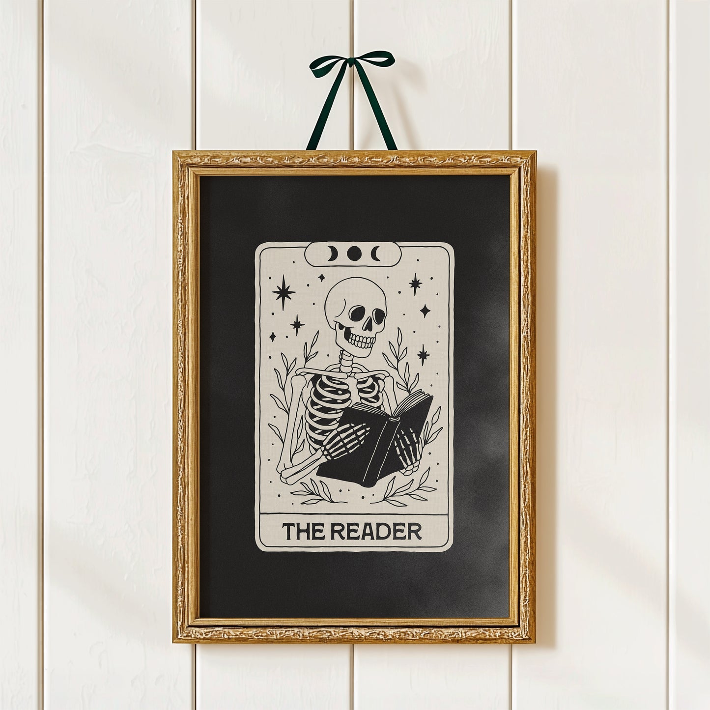 Skeleton Reader Tarot Card