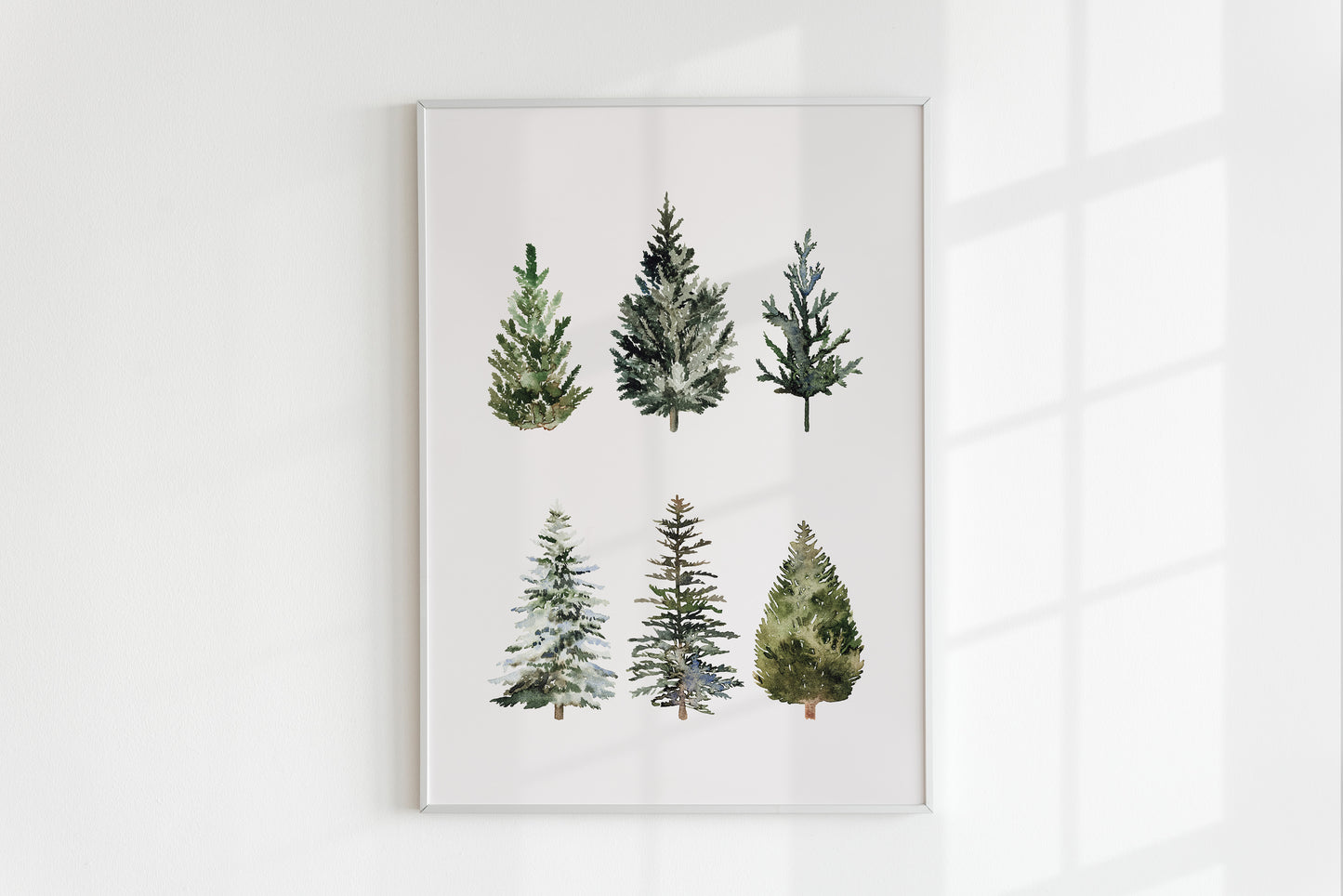 Watercolor Pine Trees