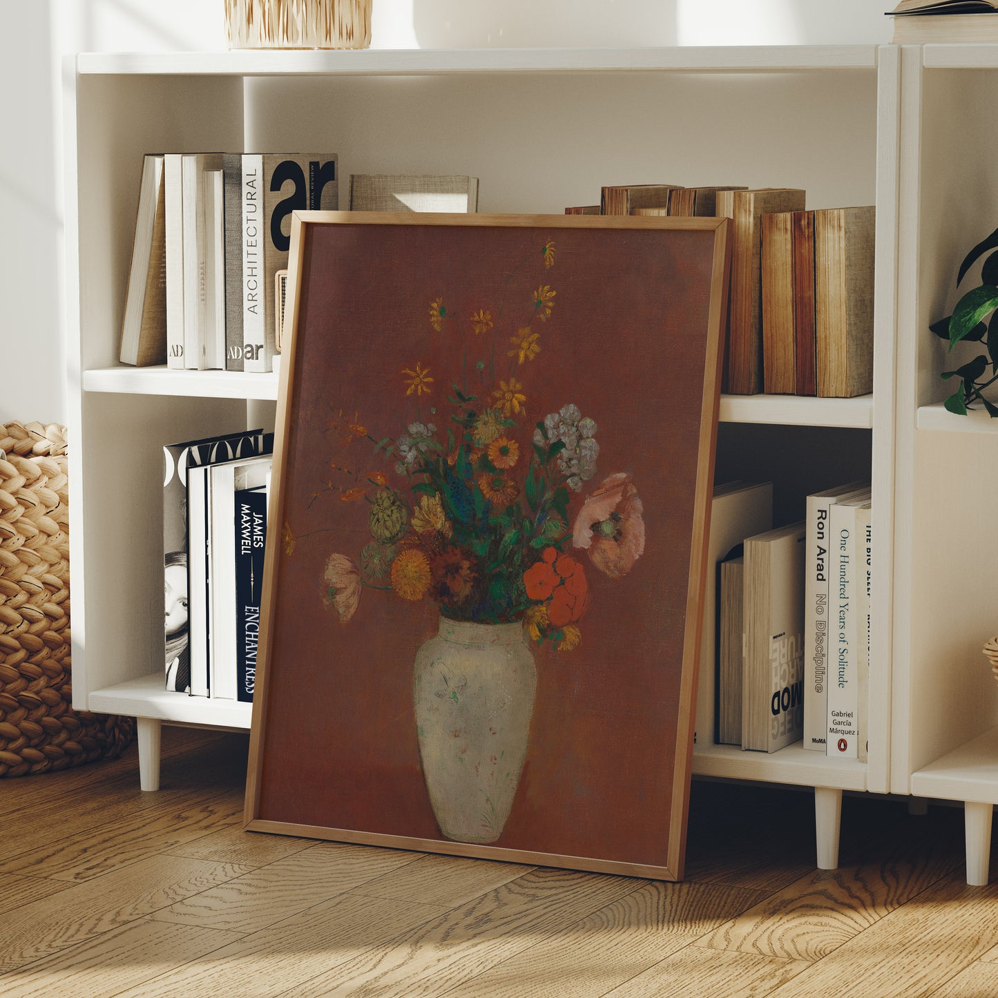 Flowers in White Vase