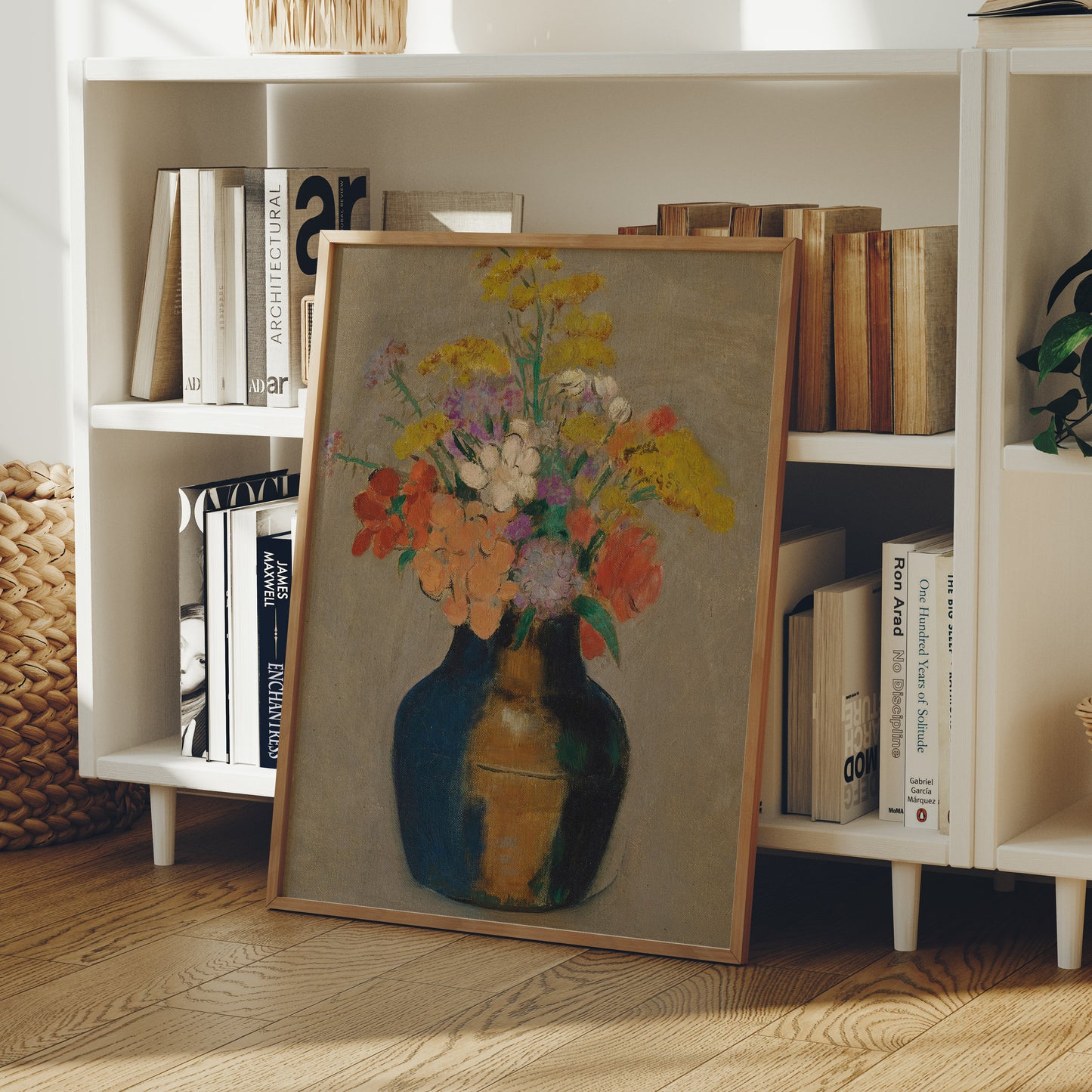 Flowers in Blue Vase