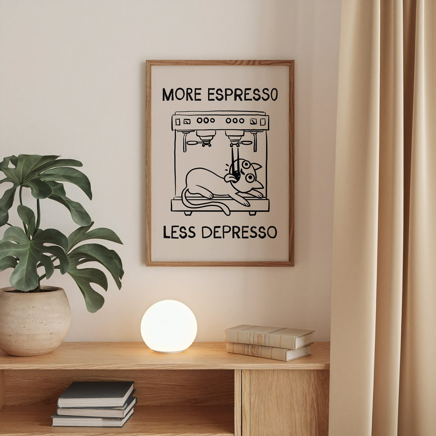 More Espresso Less Depresso Funny Cat Cafe