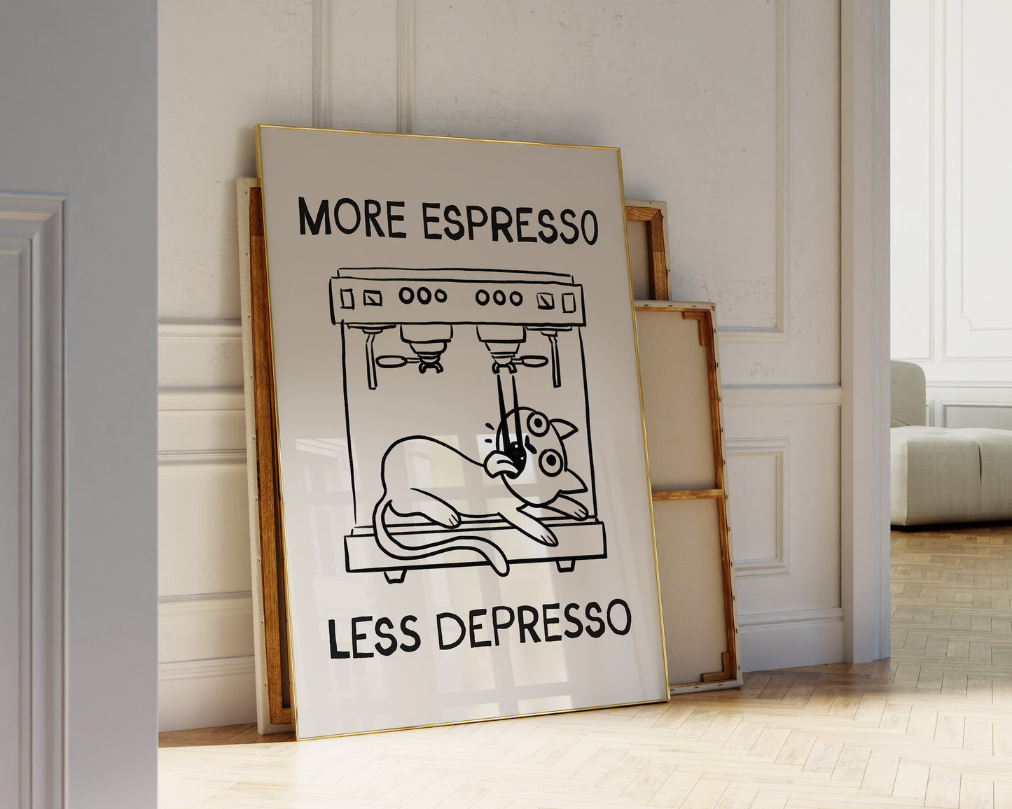 More Espresso Less Depresso Funny Cat Cafe