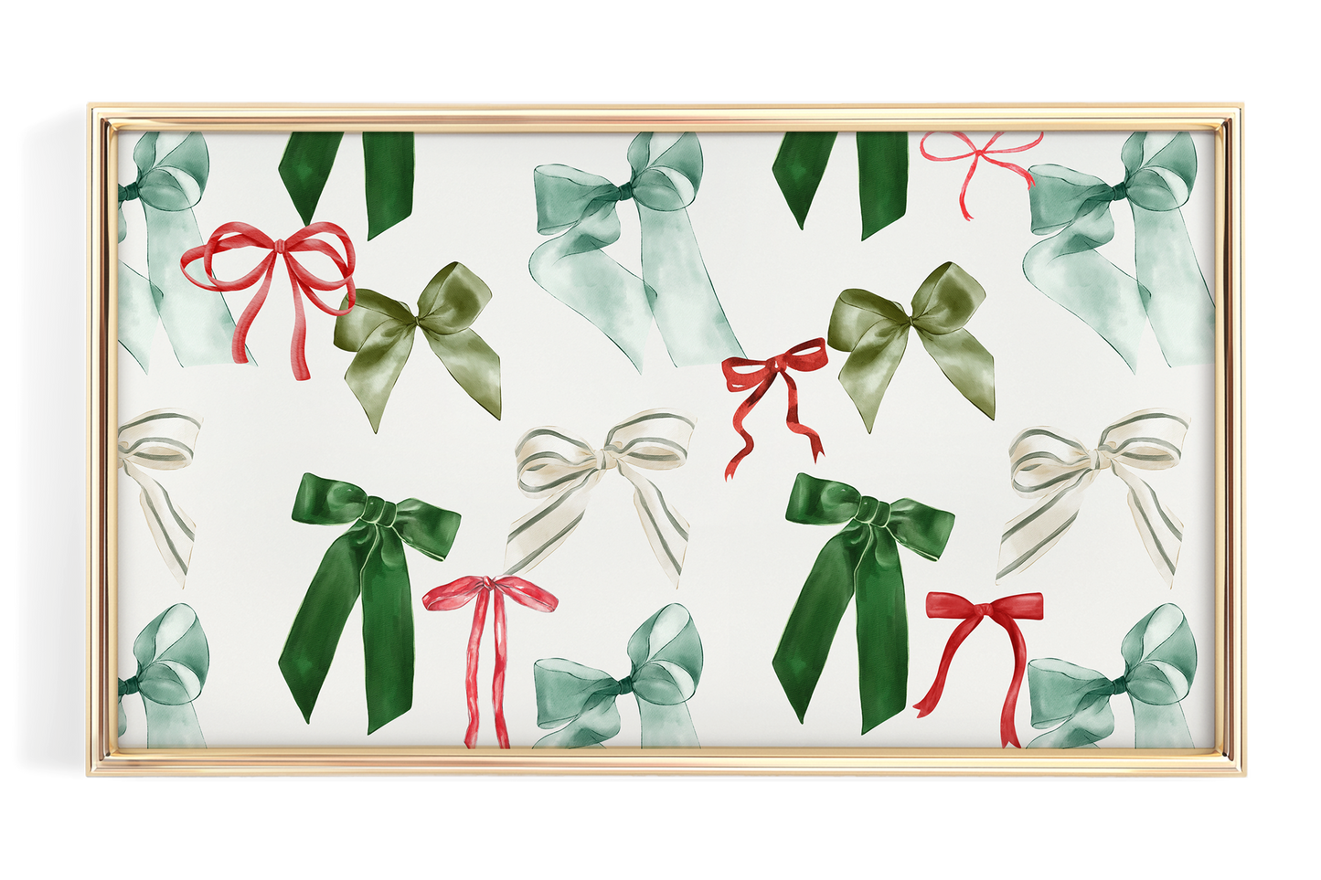 Green and Red Coquette Christmas Bows