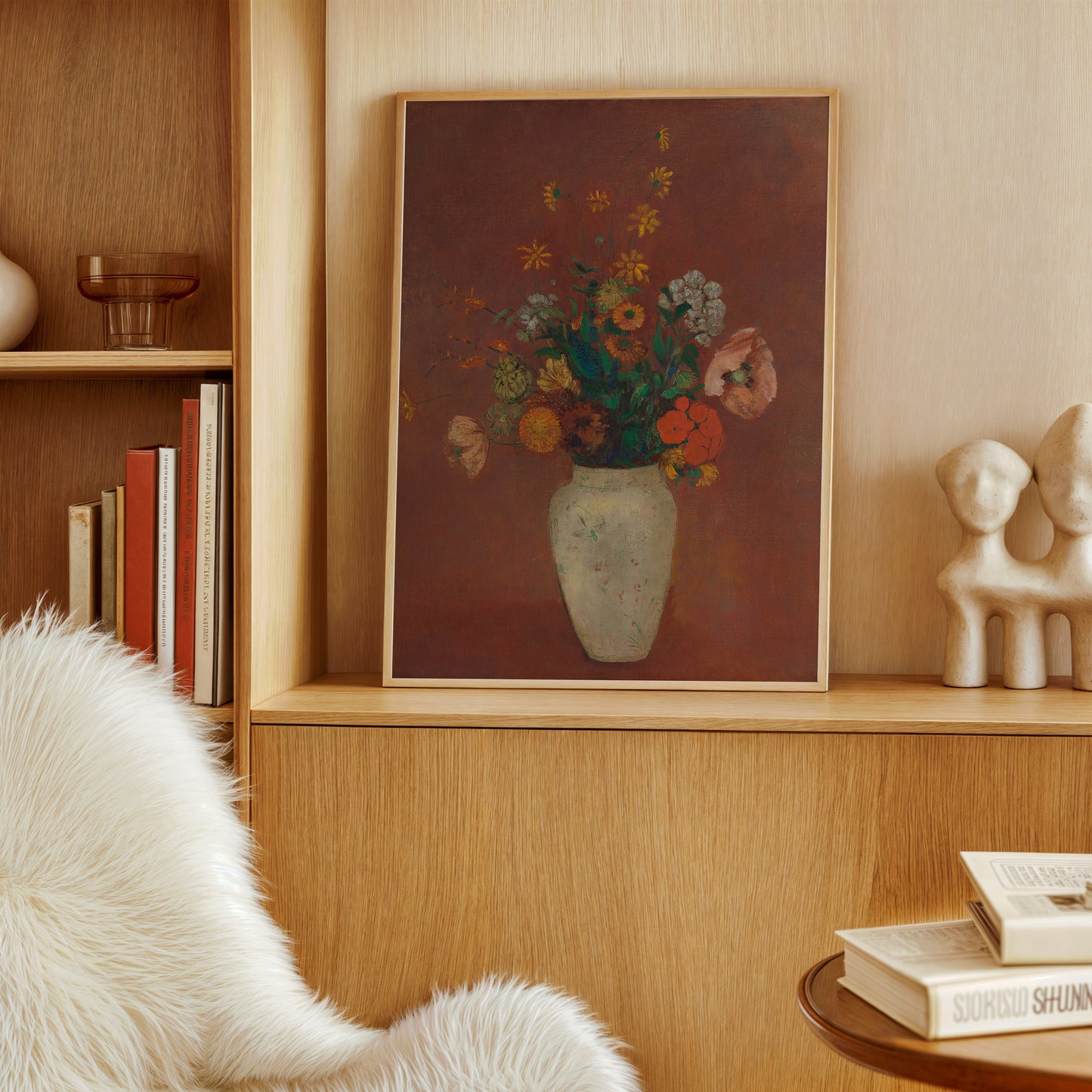 Flowers in White Vase