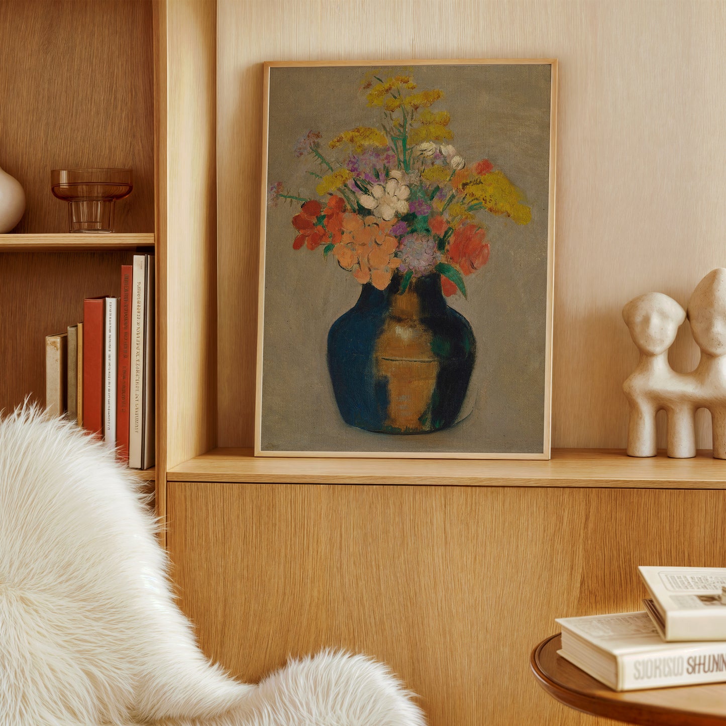 Flowers in Blue Vase