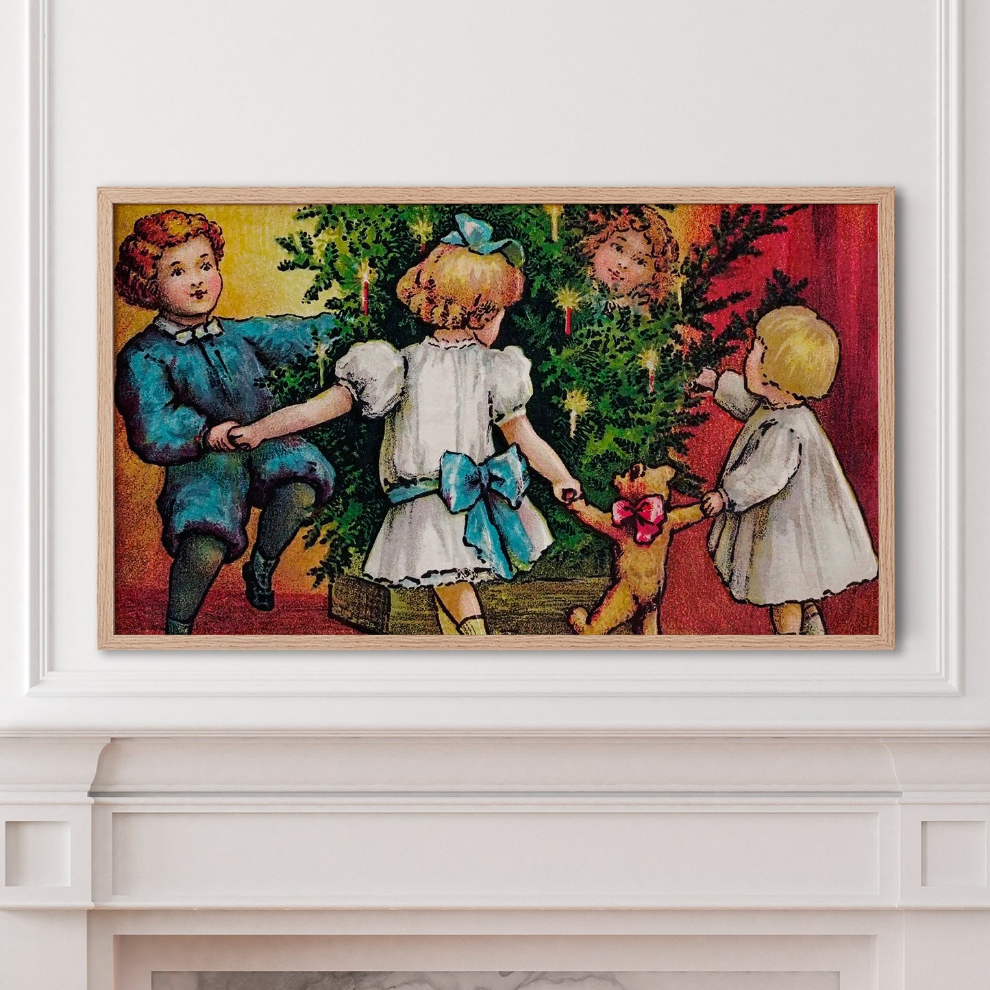 Kids Dancing Around the Christmas Tree