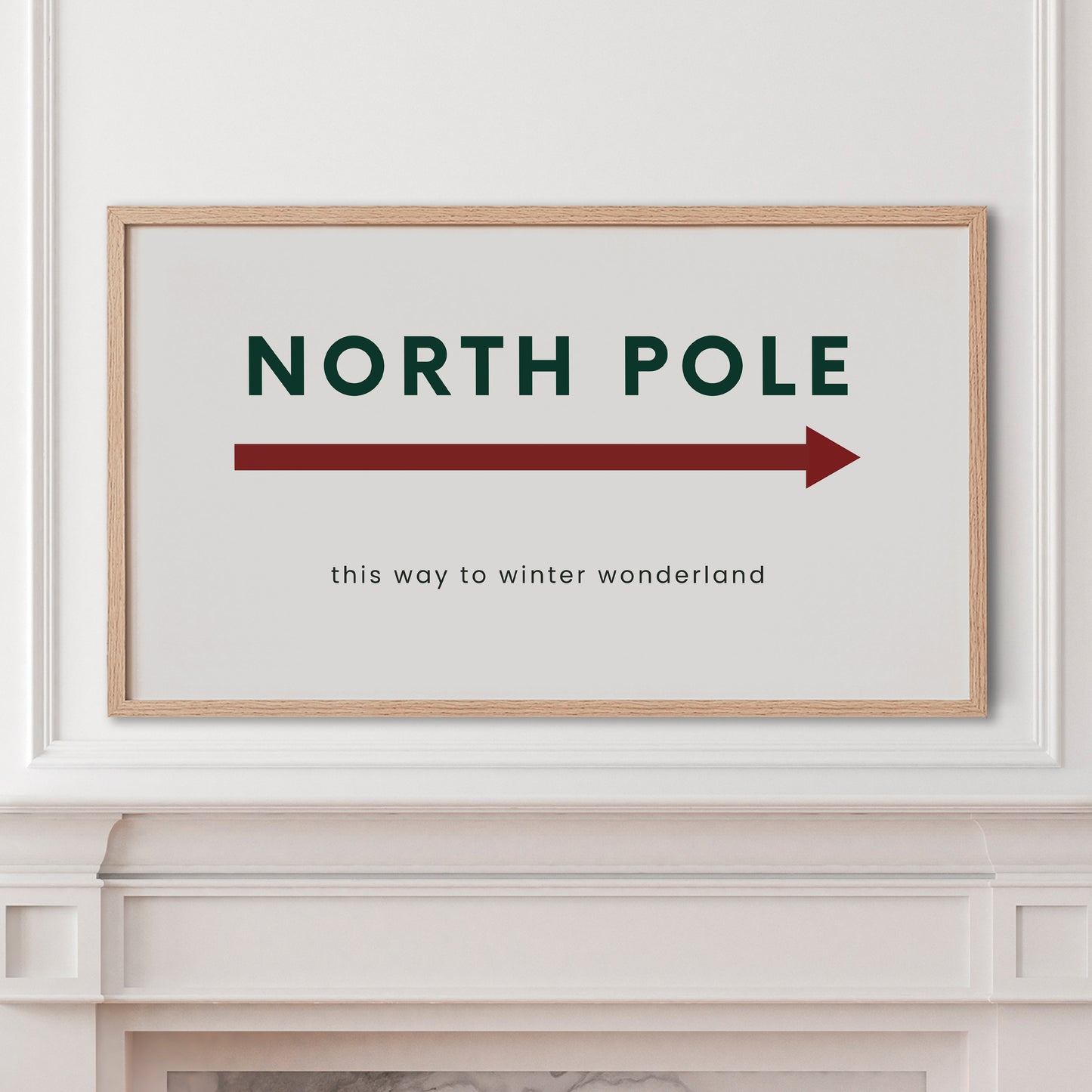 North Pole This Way Sign