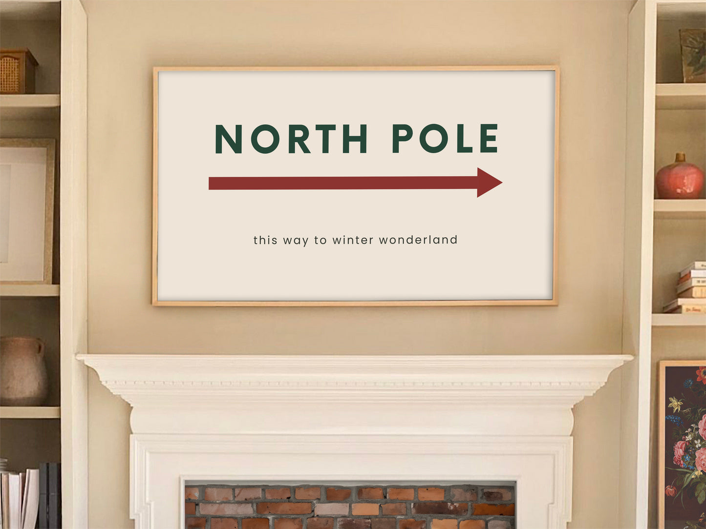 North Pole This Way Sign
