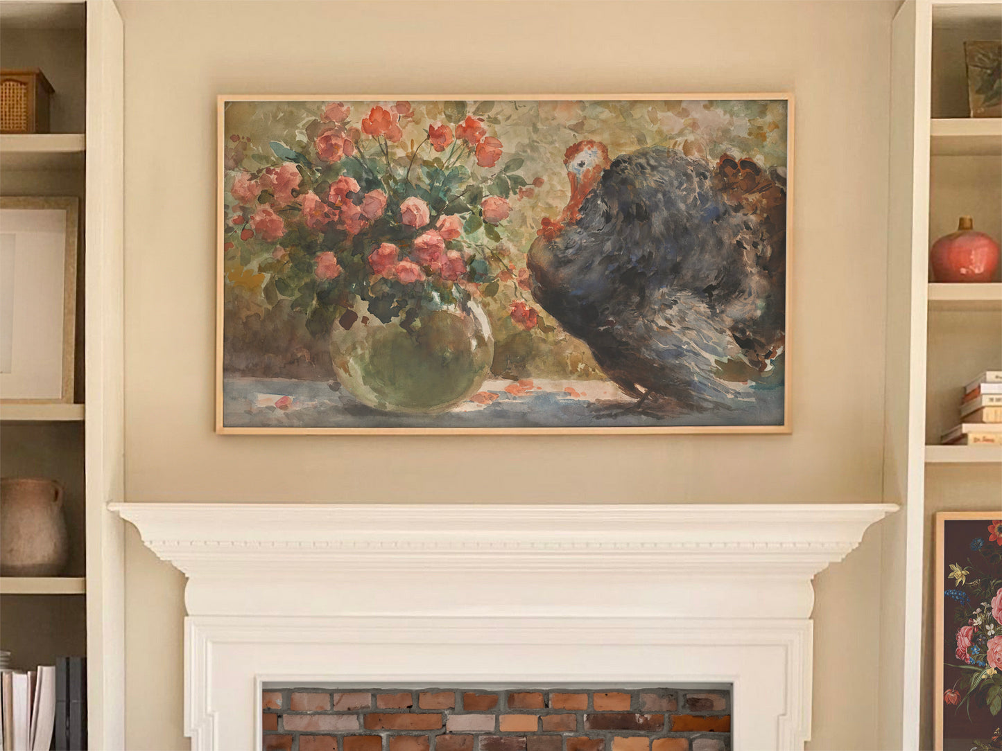 Turkey with Flowers Painting