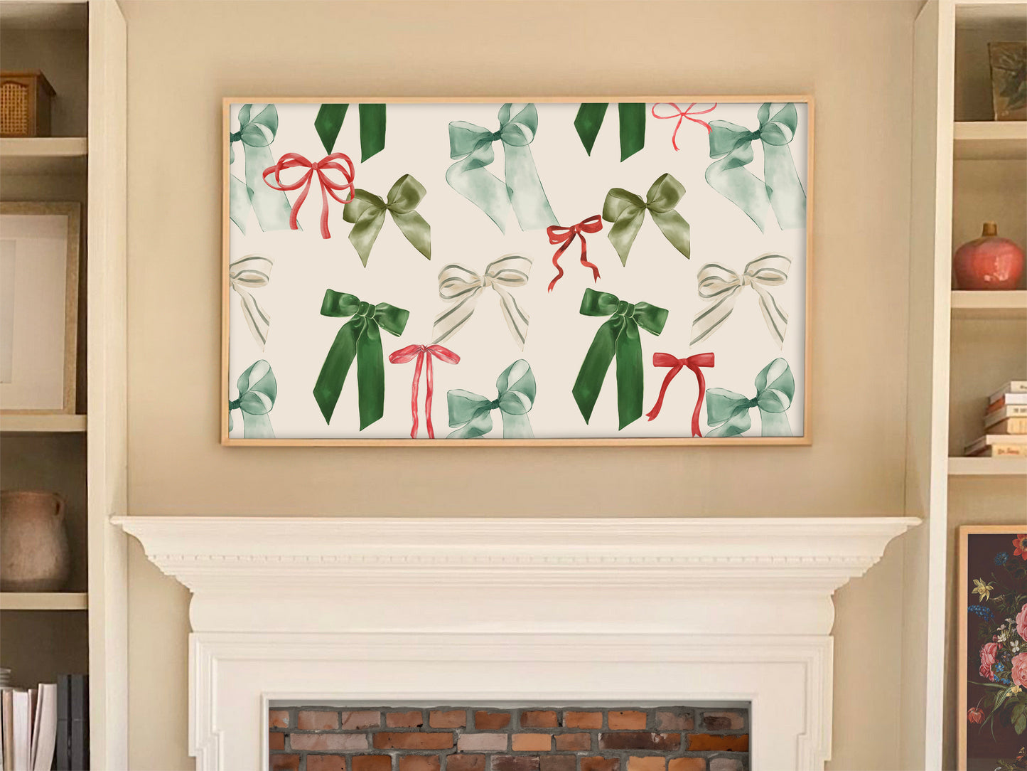 Green and Red Coquette Christmas Bows