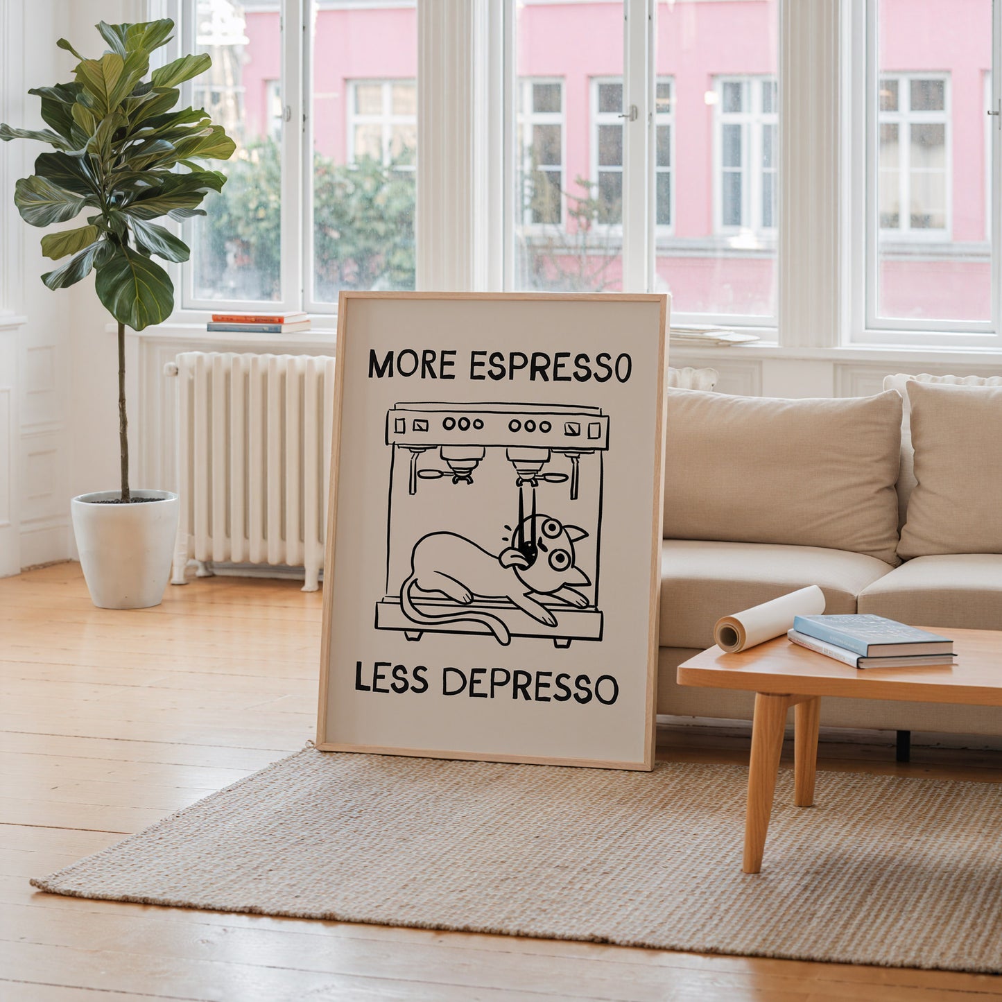 More Espresso Less Depresso Funny Cat Cafe