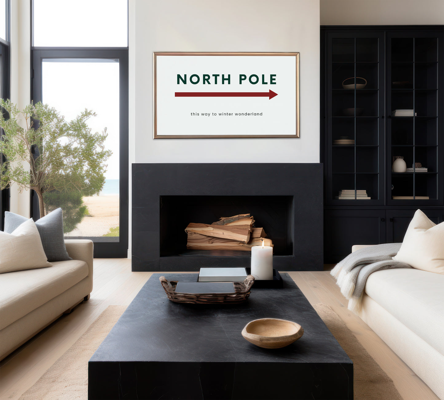 North Pole This Way Sign