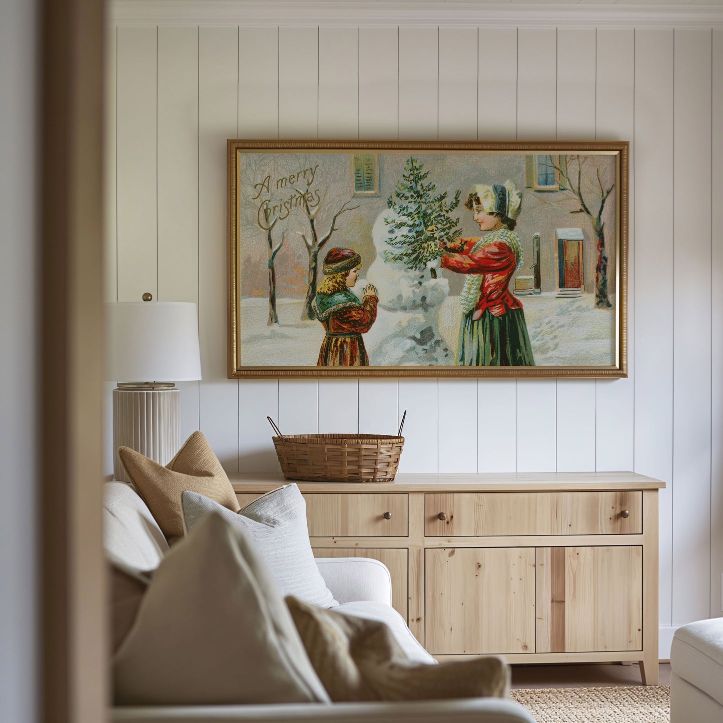 Winter Snowman Painting