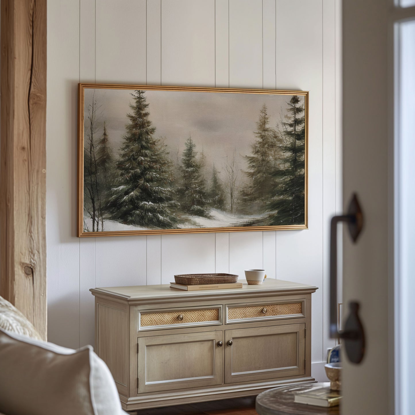 Snowy Forest Trees Landscape