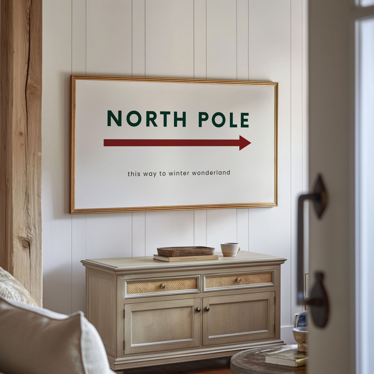 North Pole This Way Sign
