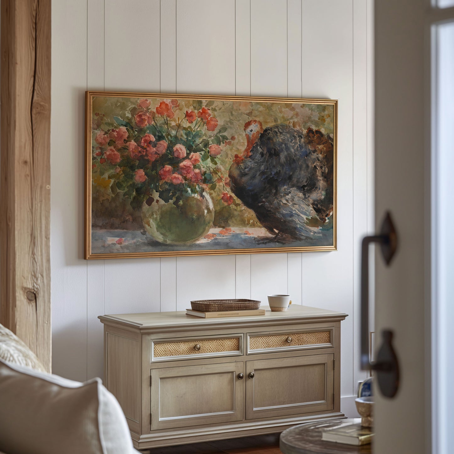Turkey with Flowers Painting