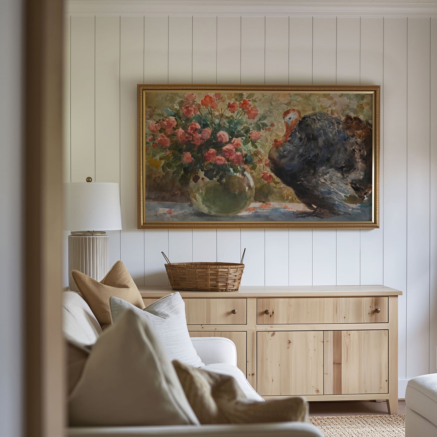 Turkey with Flowers Painting