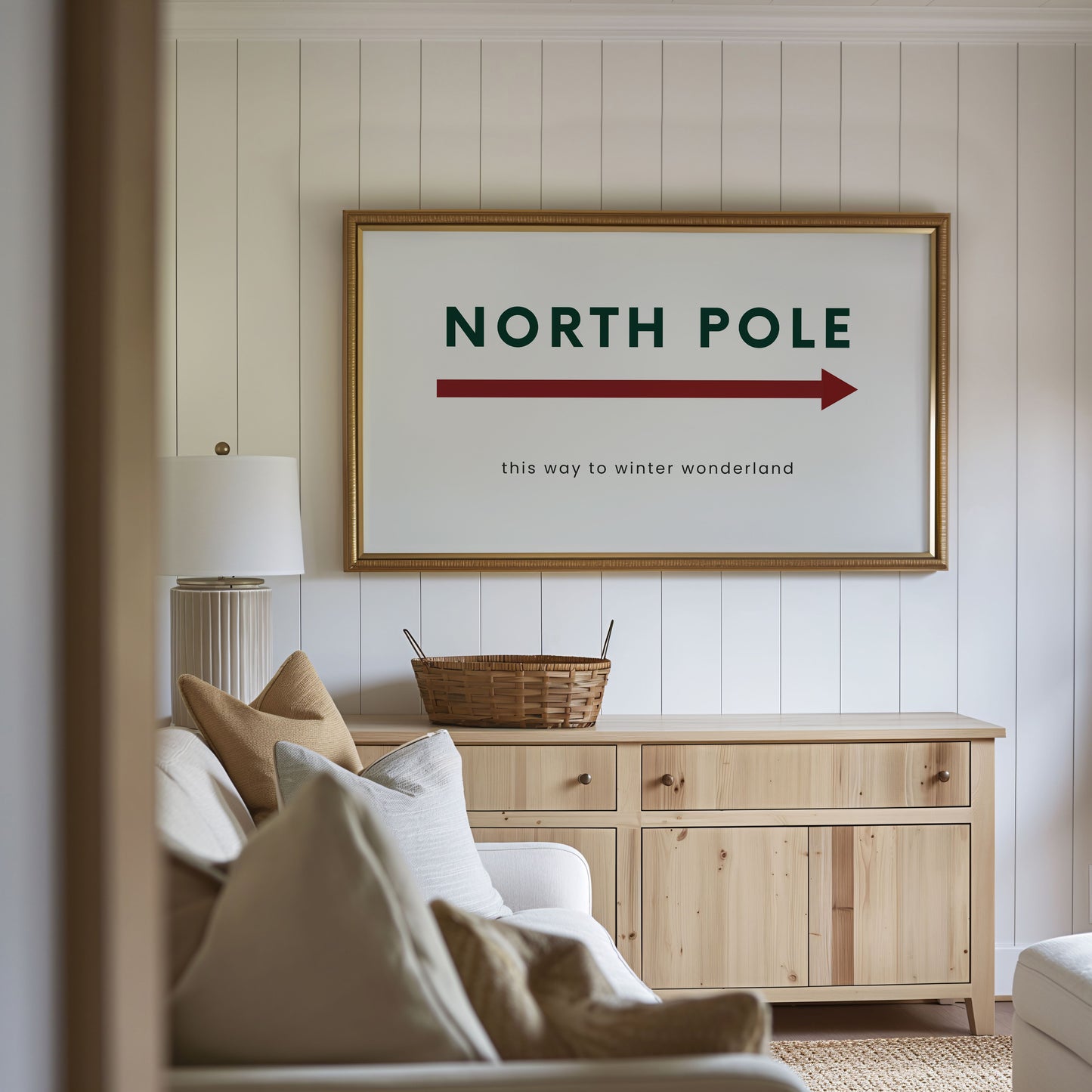 North Pole This Way Sign