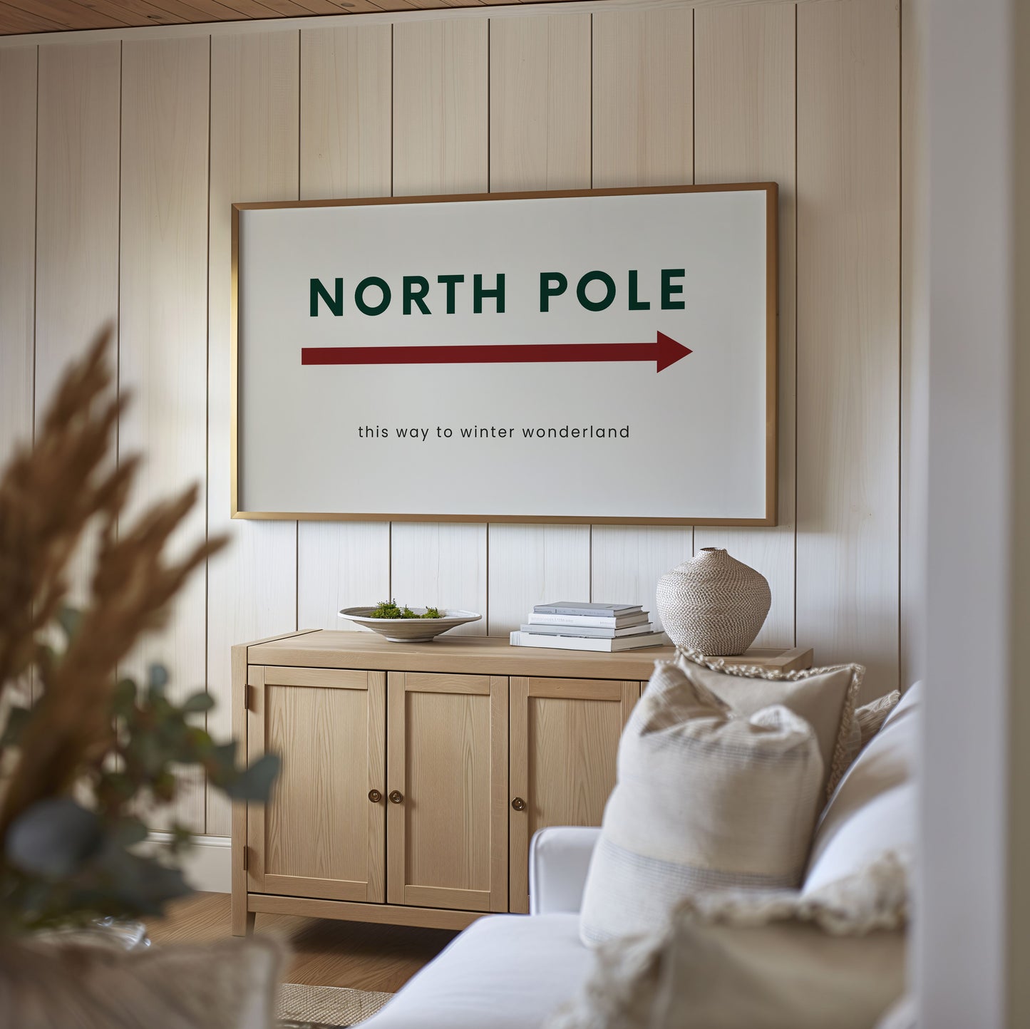 North Pole This Way Sign