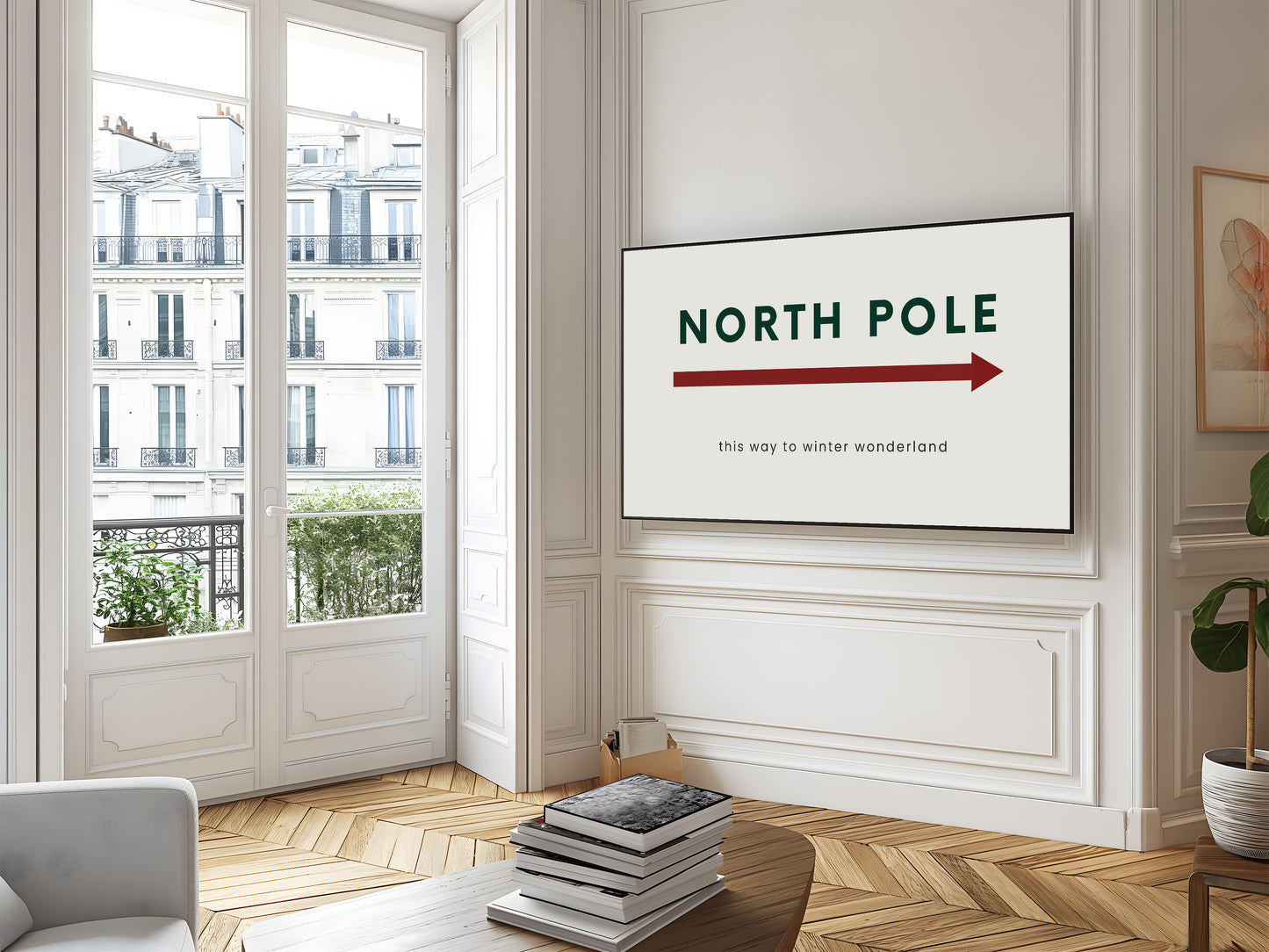 North Pole This Way Sign