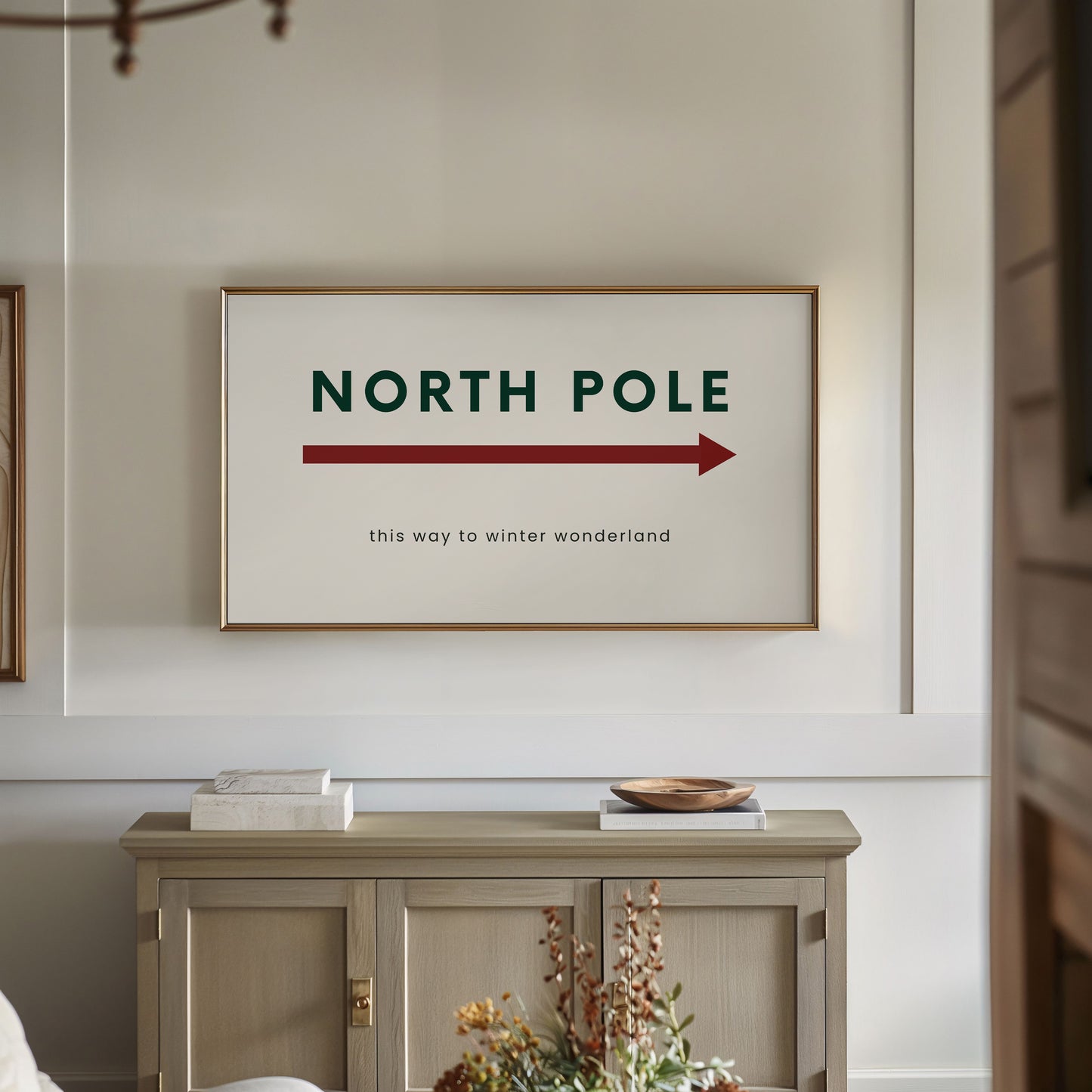 North Pole This Way Sign