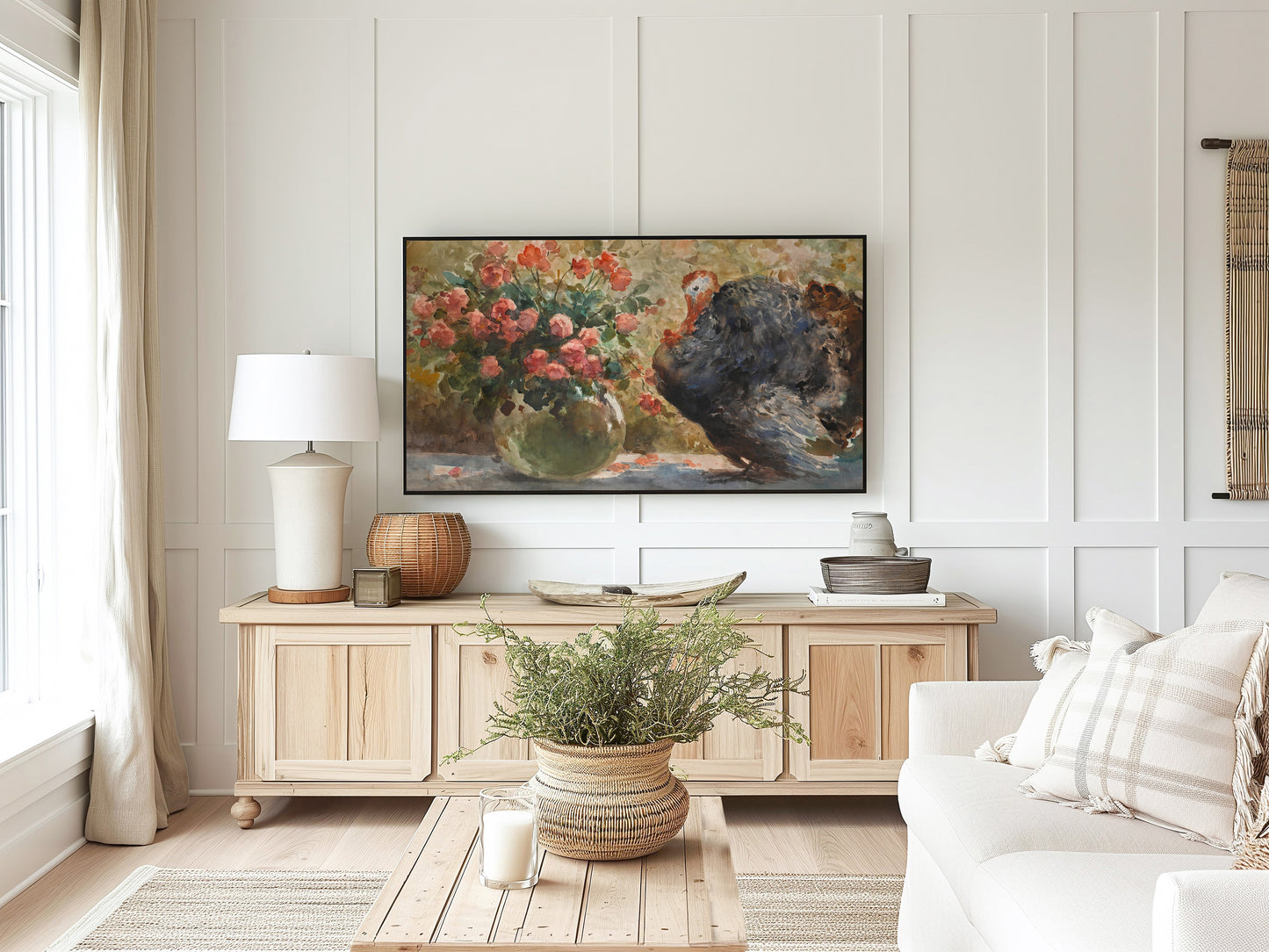Turkey with Flowers Painting