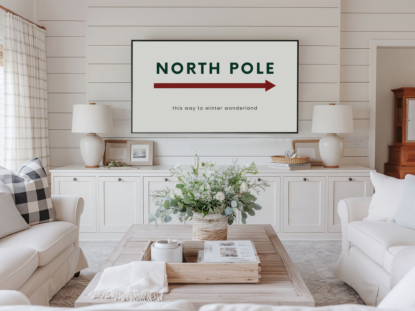 North Pole This Way Sign