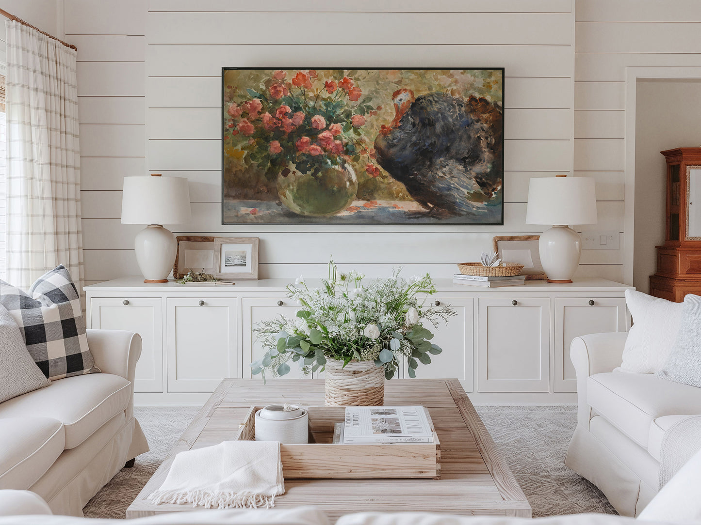 Turkey with Flowers Painting