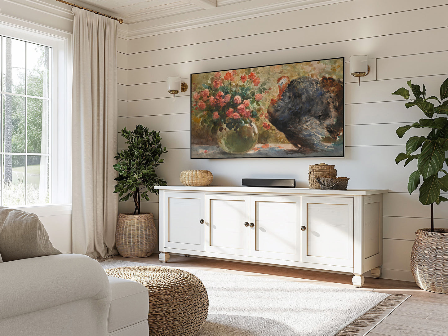 Turkey with Flowers Painting