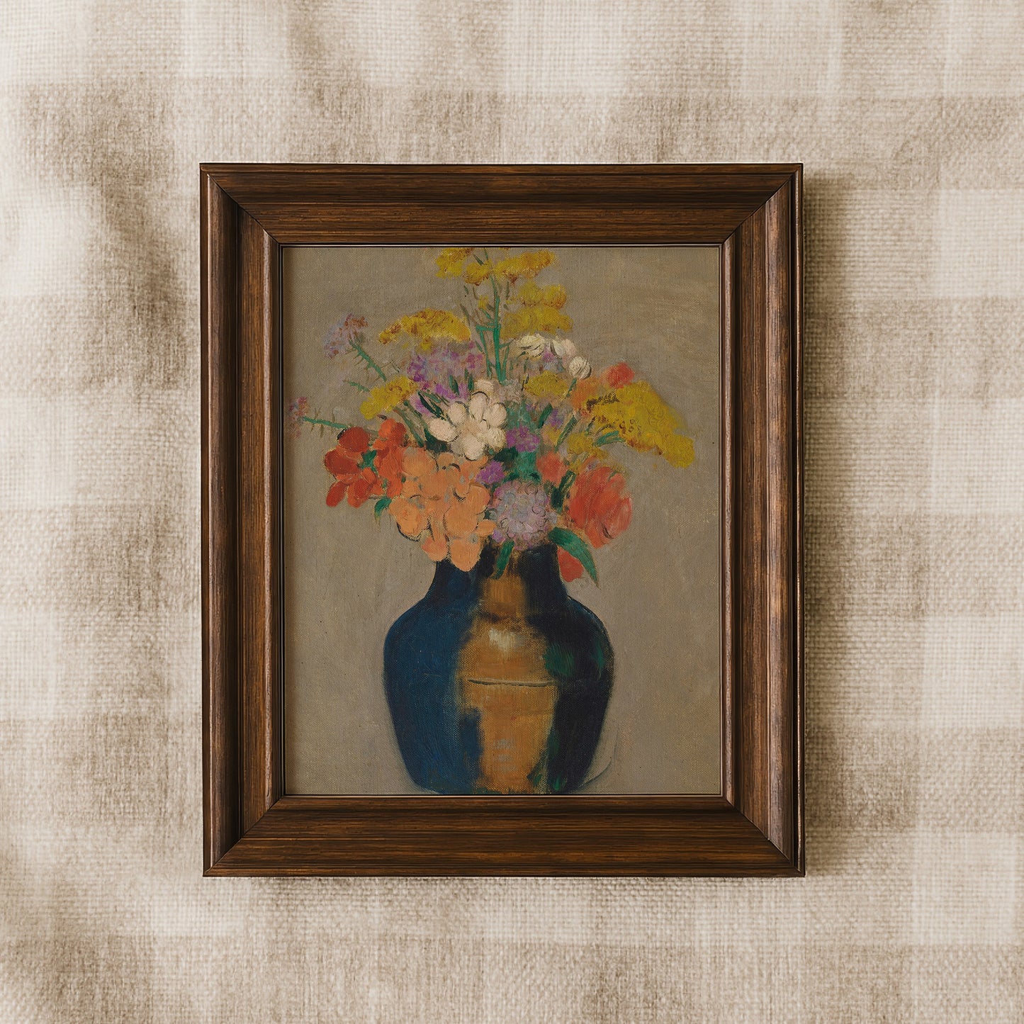 Flowers in Blue Vase