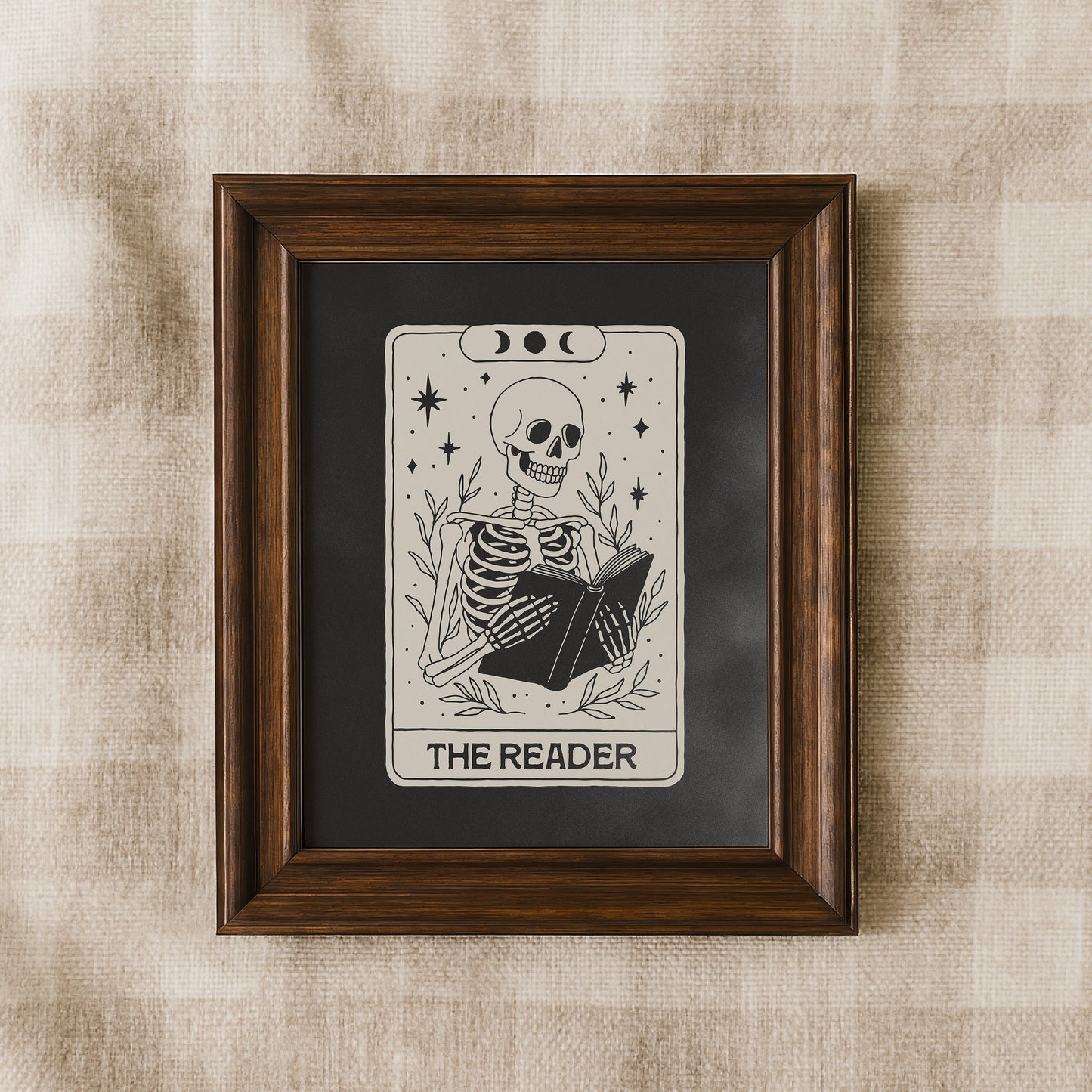 Skeleton Reader Tarot Card