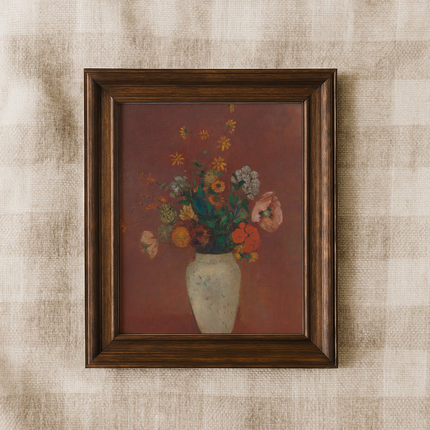 Flowers in White Vase