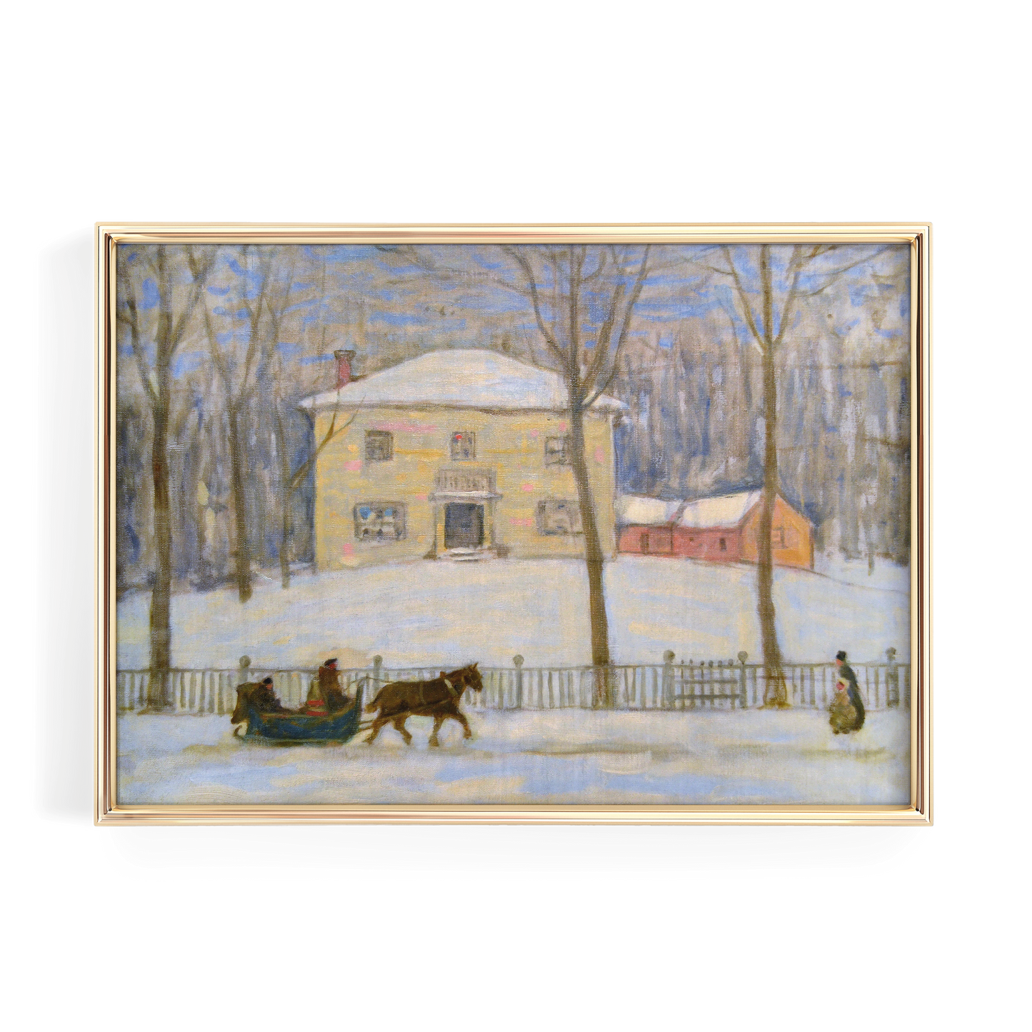 Winter Sleigh Ride Painting