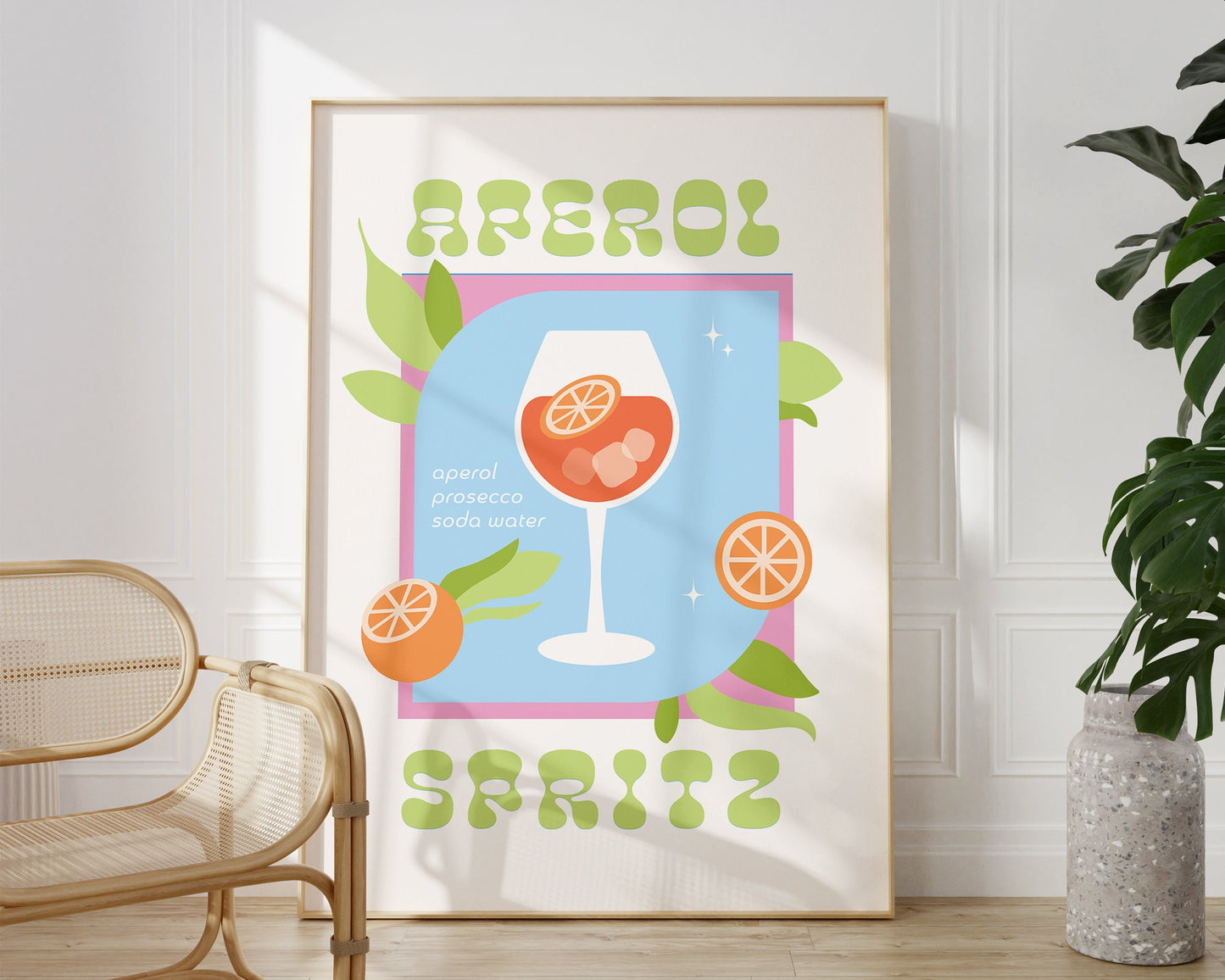 Retro Aperol Spritz Cocktail