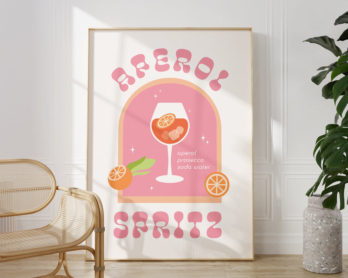 Retro Aperol Spritz Cocktail