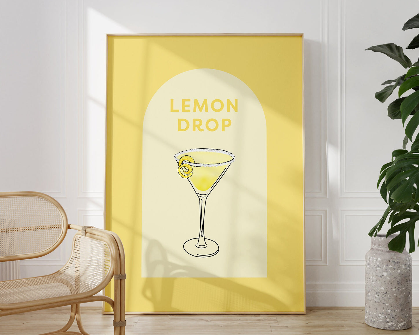 Retro Lemon Drop Cocktail