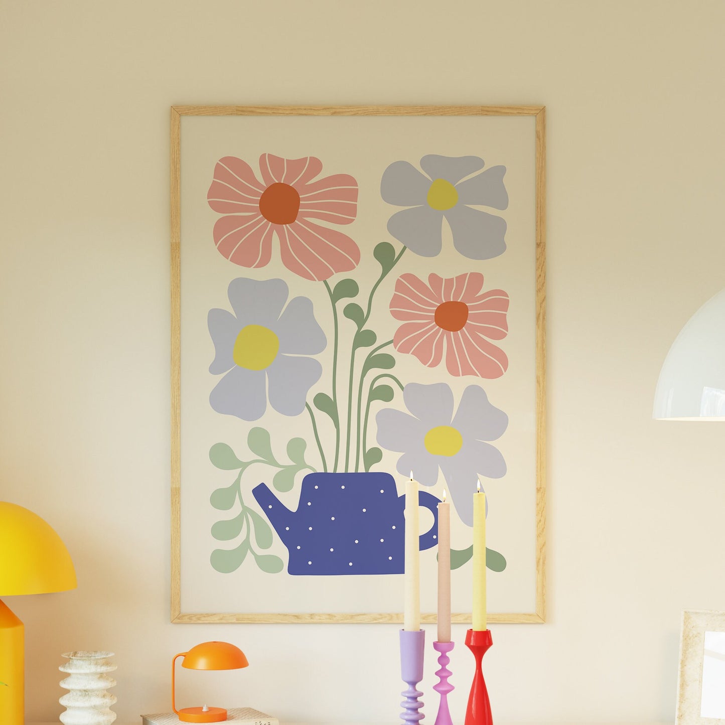 Potted Plants in Vase Print Set
