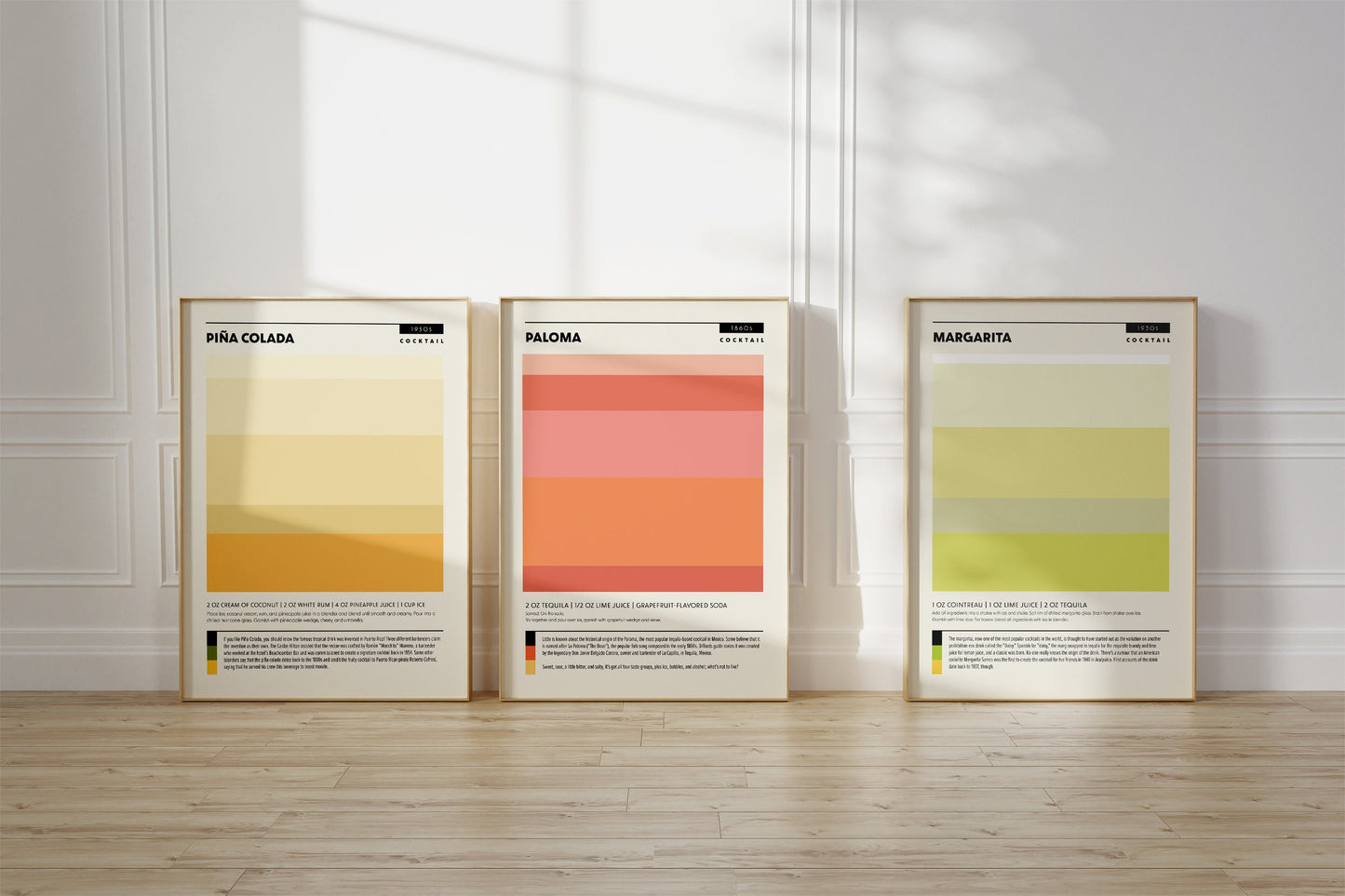 Modern Colorblock Cocktail Set