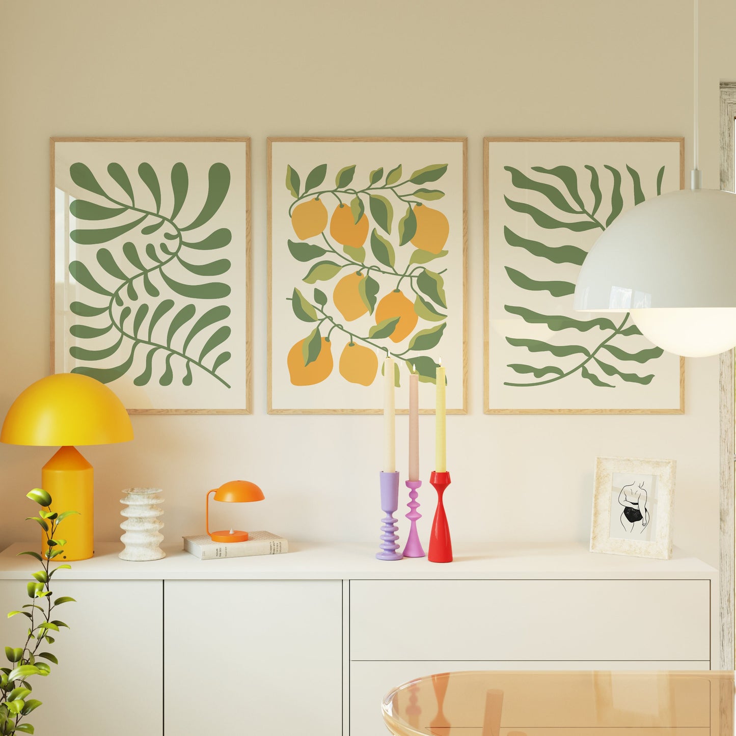 Botanical Lemon Print Set