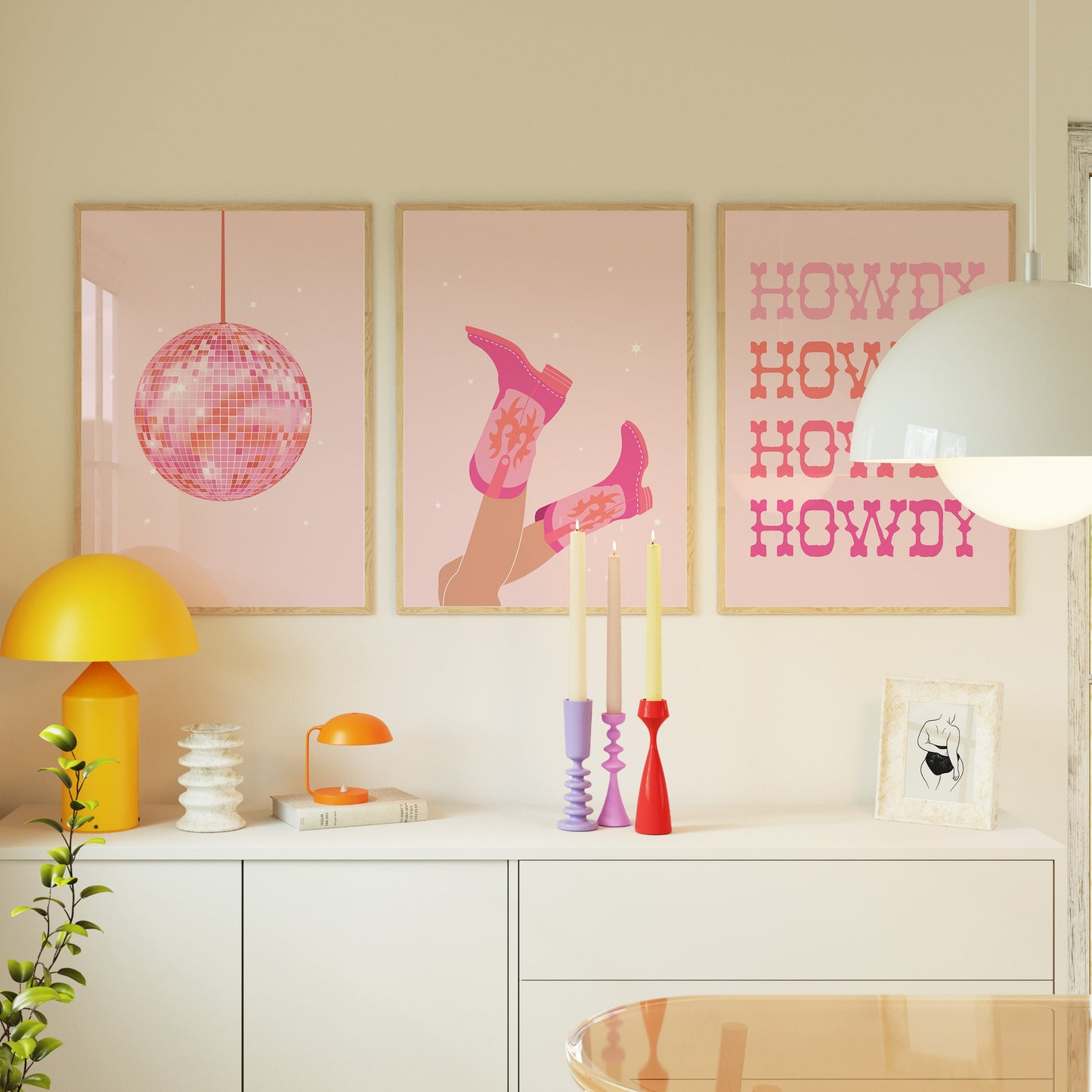 Pink Disco Cowgirl Set
