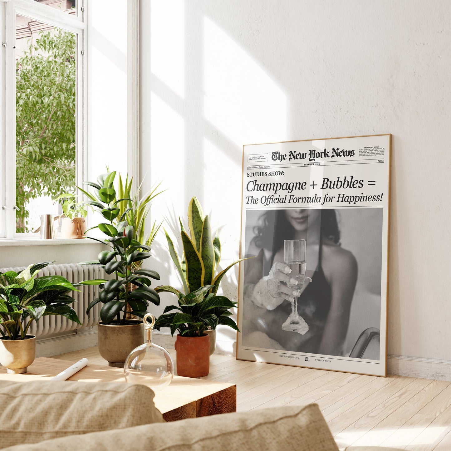Champagne Bubbles Newspaper