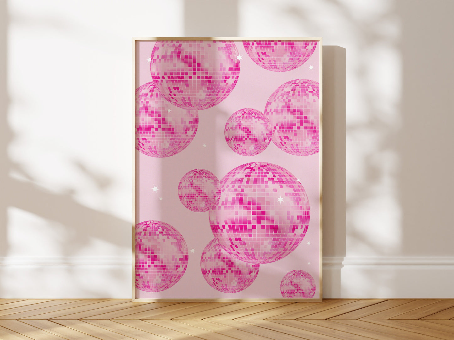 Hot Pink Disco Balls Set