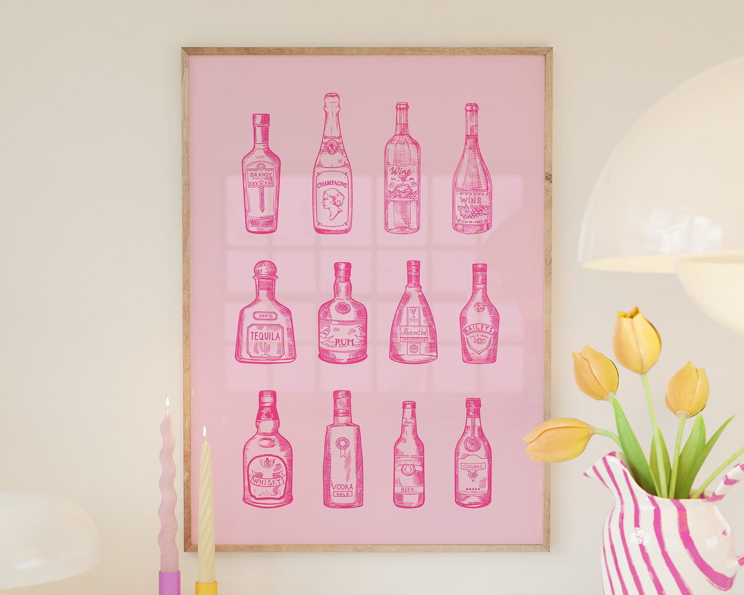 Pink Alcohol Bottles